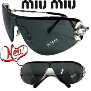 🚨EXPIRES🔜 🆕 Miu Mui Shields with side Crystal embellishments